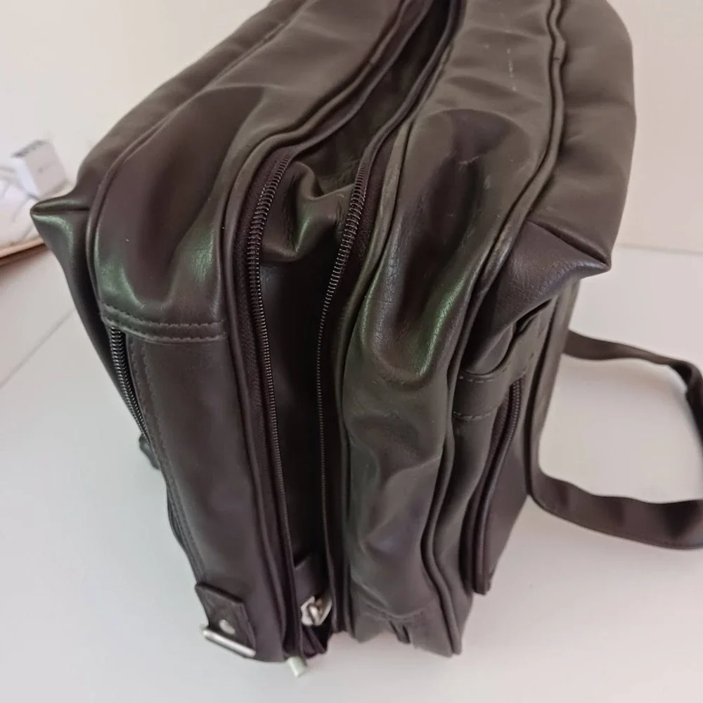 Laptop Travel Bag, Shoulder‎ Strap, Soft Full Grain Leather 16